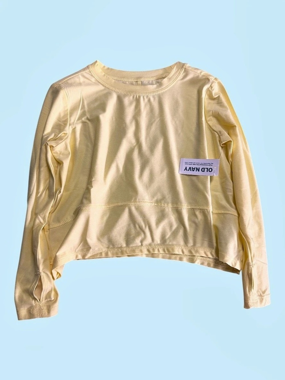 Old Navy Cloudmotion Active Go-Dry Cool Cropped Active shirt in Yellow Size XS